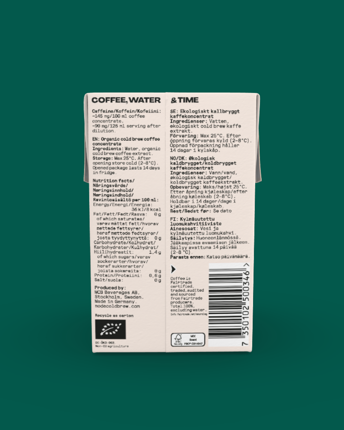 Cold Brew Kaffekoncentrat